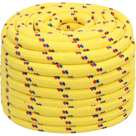 Corde de bateau, Corde de Chanvre, pour la Décoration, le Bricolage, le Jardinage Jaune 20 mm 50 m Polypropylène OIB4774E (1/4)