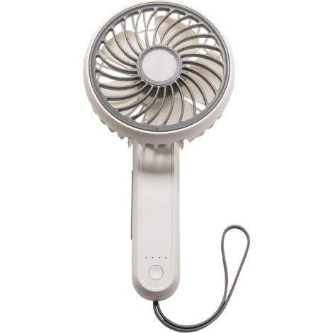 Mini ventilateur portatif, pratique et fonctionnel, blanc et gris, 3 watts, 10,8 cm de diamètre (1 pièce)