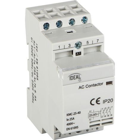 CONTATTORE MODULARE, ALIMENTAZIONE 230V AC KMC-25-40 - KANLUX (1/2)
