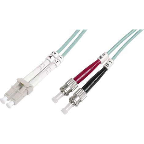 Câble de raccordement FO Digitus DK-2531-01/3 [1x LC mâle - 1x ST mâle] 50/125 µ Multimode OM3 1.00 m X43334 (1/4)