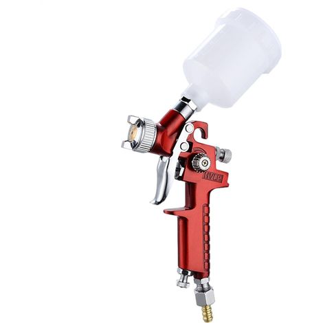 Pistola pulverizadora de pintura para automóviles, 2000 HVLP, boquillas de 1,0 mm, pulverizador de alimentación, regulador de aire, herramienta de precisión para pintar coches y muebles, 1 unidad. (1/5)
