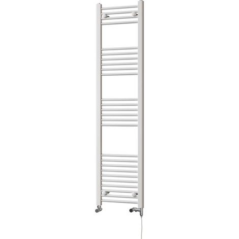 Zennor - White Dual Fuel Towel Rail H1600mm x W400mm Standard - Straight (1/3)