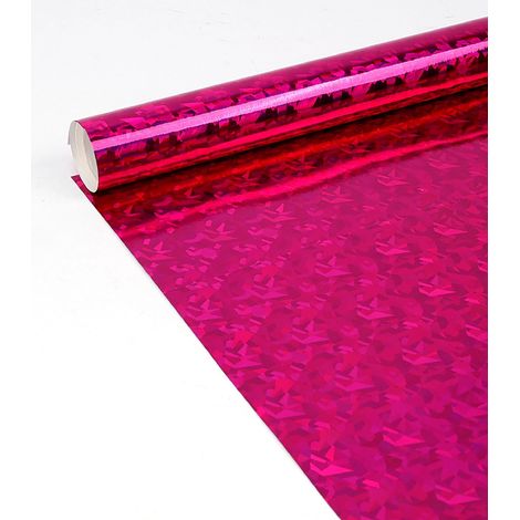 Papier d'emballage - Papier cadeau métallique rose pailleté - Rouleau 10 m - Pour emballage cadeaux fêtes mariages anniversaires Noël (1/3)