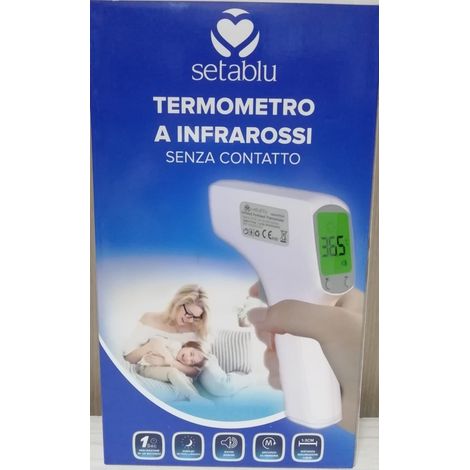 Termometro digitale ad infrarossi per febbre a distanza frontale senza contatto (1/5)