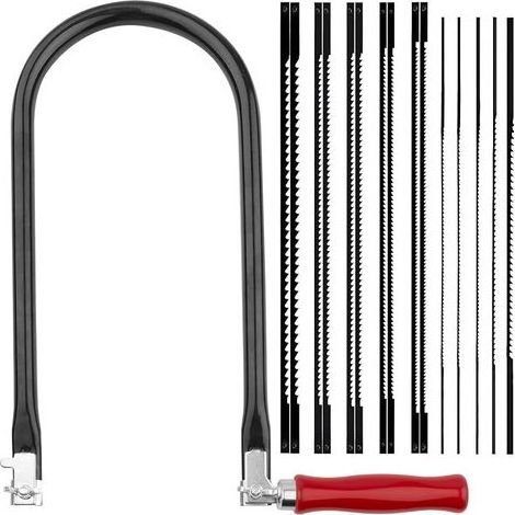 Kit de Scie à Chantourner avec 15 Lames (468101210T14T18T24T32T) et Arc de Scie pour Métal et Bois Lames Triées Coupes Précises Scie Fine pour Travaux sur Bois (1/5)