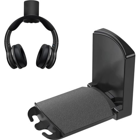 Headphone Holder, Headphone Storage Hook, Wall-Mounted Headphone Rack, No Drilling Required, Foldable for Headphones (1/5)