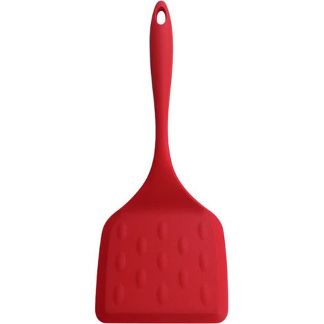 Spatule en silicone résistante à haute température – grande taille, rouge, idéale pour poêles, nougat et pâtisserie (1/5)