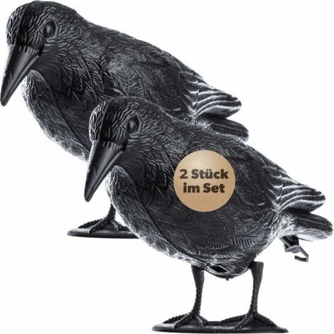 VURAHOME - Noir Corbeau Répulsif Pigeon et Répulsif Pigeon en Plastique Répulsif Oiseaux Naturel Antiparasitaire Protection contre les Oiseaux gênants (1/5)