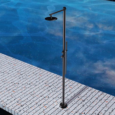 Imex -  Ducha Piscina Exterior Acero S.316 Negro Serie  Kansas