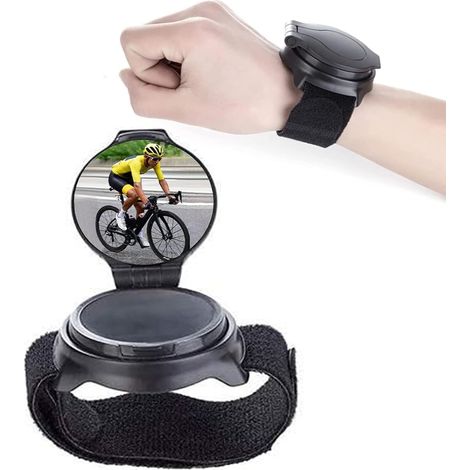 CCYKXA Handgelenk-Rückspiegel für Biker, verstellbare, um 360° drehbare Fahrradspiegel, Handgelenk-Rückspiegel, Sicherheits-Rückspiegel für Radfahren, Reiten, für Outdoor, Berg, Straße (1/5)