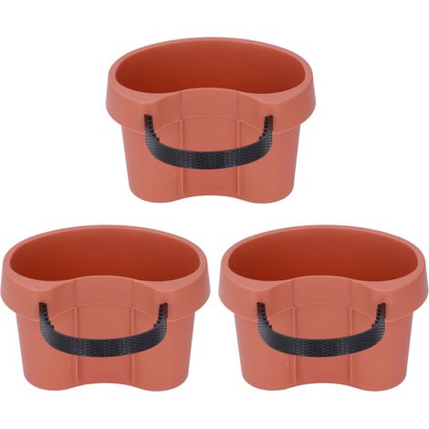 Pot de Fleurs avec Sangle Réglable et Tuyau de Drainage en Plastique pour Plantes Succulentes et Semis sur Balcon Extérieur (1/5)