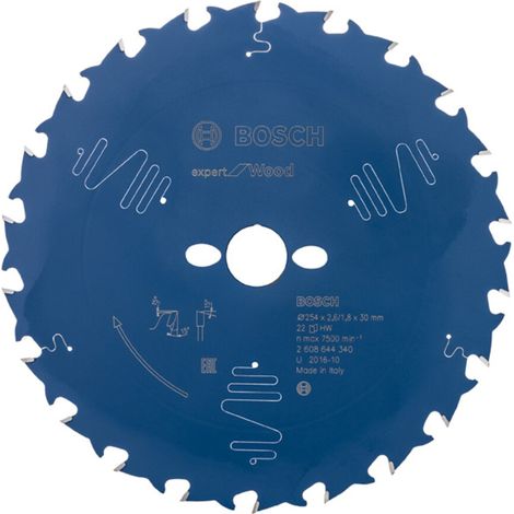Bosch Accessories Expert for Wood 2608644340 Kreissägeblatt 254 x 30 x 1.8 mm Zähneanzahl: 22 1 St.