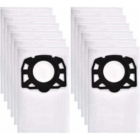 12 sacs aspirateur pour Karcher WD4 WD5 WD6, convient pour Karcher MV4, MV5, MV6 Aspirateur eau et poussière (1/4)