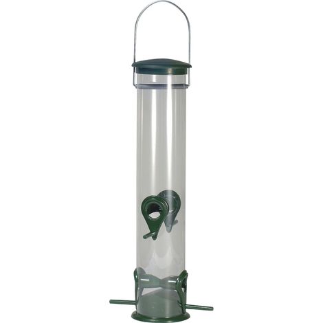 Futtersäule Kunststoff groß, grün Ø 16, Höhe 45 cm Vogelfutterspender (1/3)
