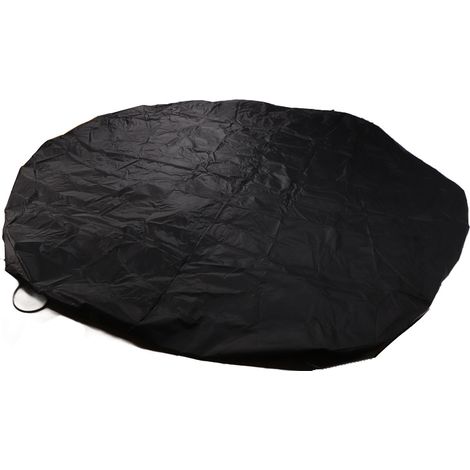 Couverture de piscine ronde de 3 m (10 pieds) en tissu Oxford noir anti-poussière, idéale pour l'hiver et les barbecues. (1/5)