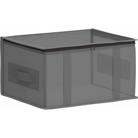 Aufbewahrungsbox mit transparentem Oberfenster Anthrazit vidaXL (1/5)