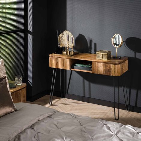 Console d'entrée en bois de manguier avec tiroirs WAGO (1/5)