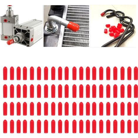 200 manchons de protection en caoutchouc pour tuyaux filetés externes en PVC, diamètre 4 mm (1/5)