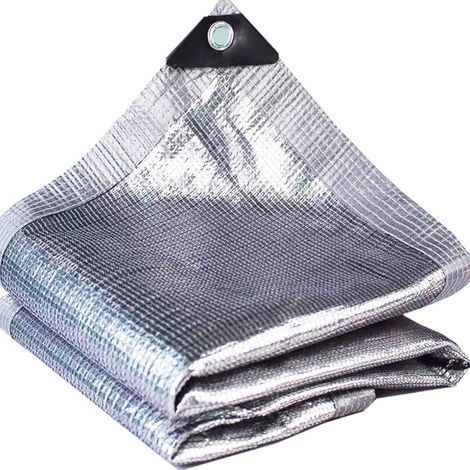 99% Aluminium-Schattierungsnetz, Schattierungstuch, reflektierende Aluminiumfolie, Schattierungsgewebe, reflektierend, UV-beständig, sonnengeprüft, für Auto, Garten, Pergola (1/5)