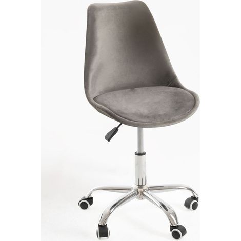 Sillas de escritorio - Silla Neo Terciopelo - Gris claro