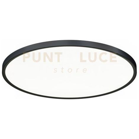 Plafoniera rotonda serie GPL 40W LED con tecnologia CCT 3000K/4000K/6000K in materiale termoplastico nero - Gealuce - Installazione interna