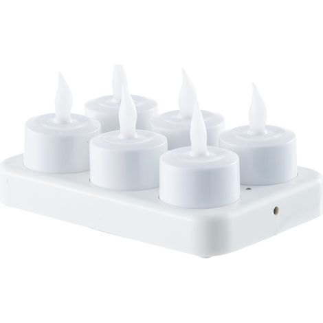 Set di 6 luci da tè a LED ricaricabili, illuminazione innovativa per l'arredamento della casa, decorazioni stagionali per Natale, riunioni di famiglia (1/5)