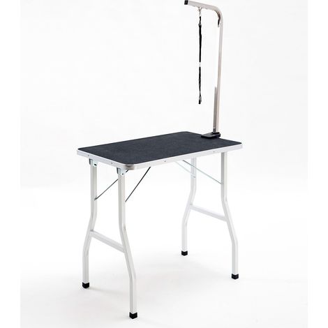 Table de toilettage pour animaux, réglable et pliable, surface antidérapante, 90 x 60 x 76 cm