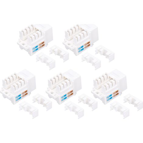 TF2010 Module RJ45 Cat6 5 pièces, module réseau 8 conducteurs non blindé, gigabit Ethernet 0-250MHz pour communication réseau (1/5)