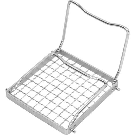 Campinggrill mit klappbaren Beinen, aus Edelstahl 304, ultraleicht, idealer Lagerfeuerständer für Wanderungen und Picknicks. (1/5)