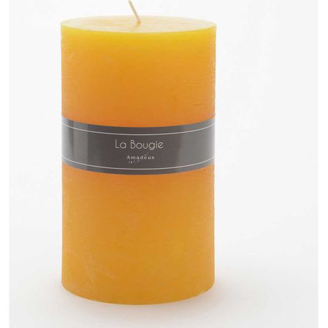 Amadeus - Bougie maxi cylindre moutarde 17 X 10 cm (lot de 6) (1/2)