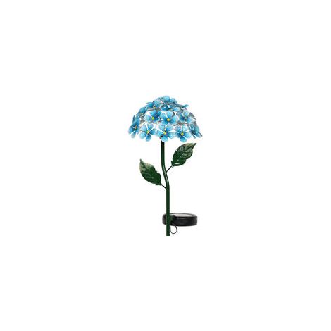 EASYCOMFORT Piquets d'hortensia solaires - Lot de 2, éclairage décoratif de jardin (Bleu) (1/4)