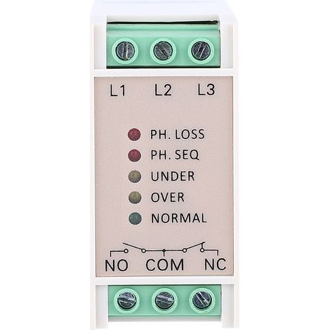 Relais de surveillance de l'alimentation triphasée avec protection contre les surtensions et les sous-tensions (440 V CA) (1/5)