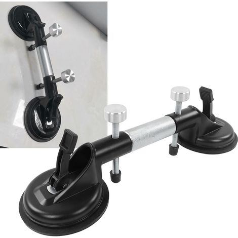Ventouse de jointure noire à deux griffes de 123 mm de diamètre pour un assemblage invisible des murs de fond, des comptoirs en pierre et du marbre. (1/5)
