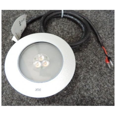 Encastré de sol LED 3W gris Ø 80mm H33mm étanche 2700K alim 350mA (non incl) carrossable 2T 60° IP67 Astro 80 FLOS 750858.3Y (1/2)