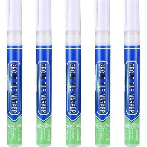 5 pièces de coulis blanc, imperméable, stylo réparation, pour carrelage mural, joint carrelage, sol, cuisine et salle bain (1/4)