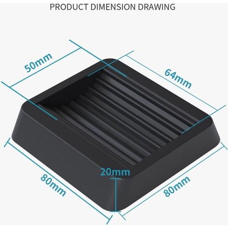 piezas,topes para ruedas de muebles,almohadillas para muebles,topes de silicona para muebles,para alfombras o suelos duros (negro) (1/4)