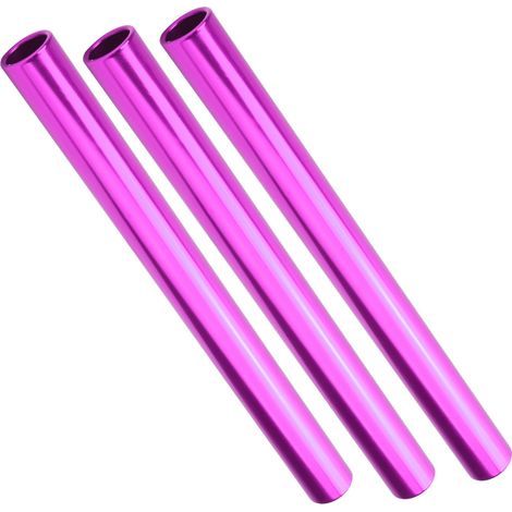 Set mit 3 galvanisierten Staffelstäben aus Aluminiumlegierung für Leichtathletik (Sprint und Wettkampf), lila (1/5)