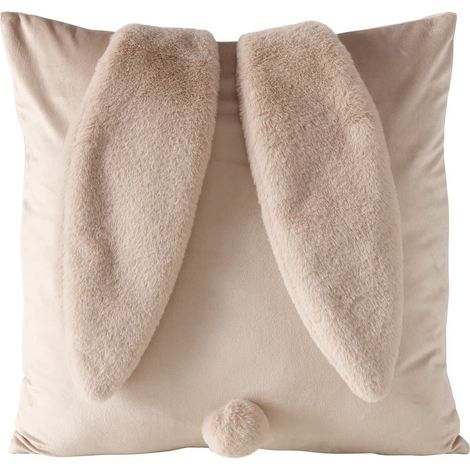 Boltze Osterkissen Conej Beige mit Ohren 45 x 45 cm - Polyesterplüsch (1/5)