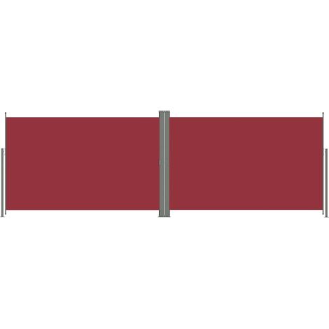 Toldo de protección lateral retráctil para terraza, jardín, terraza, balcón, protección visual, 200 x 600 cm, rojo 020007472