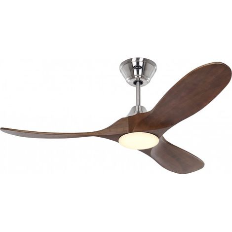 Ventilateur de plafond Eco Genuino DC 122 Chrome-Noyer LED
