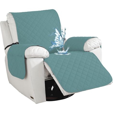 Wasserdichter Sesselüberwurf 1 Sitzer, Anti-Rutsch, Mit Taschen, Hellblau (1/5)