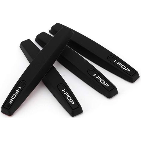 Lot de 4 protections de portières de voiture, Jormftte, en silicone, noires