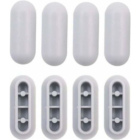 4 Pièces Tampon Universel pour Siège de Toilette Universel Chocs , XU,Kit de Tampon Abattant WC Plastique Toilette Pare-chocs Remplacement (1/4)