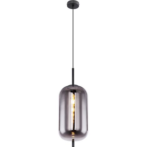 Globo - lámpara colgante - Blacky - negro - vidrio vidrio ahumado (1/4)