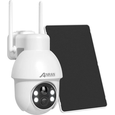 DIANE CONFORT Caméra 4K 8MP Solaire Sans Fil Extérieure 360° – Vision Nocturne Couleur IP66