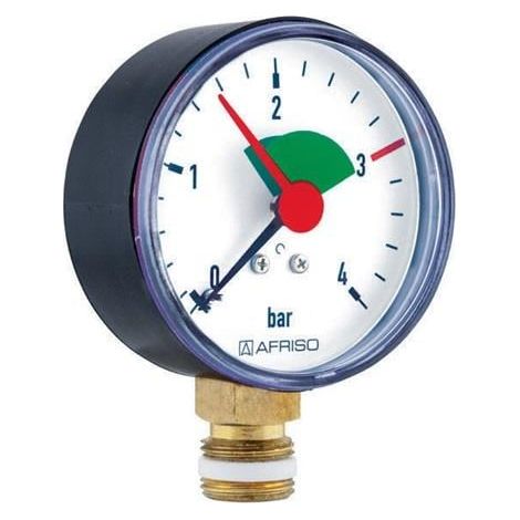 AFRISO  manómetro  de  calefacción  HZ  63  0/4bar  G1/4B  con  PTFE  radial  Cl.2,5 (1/2)