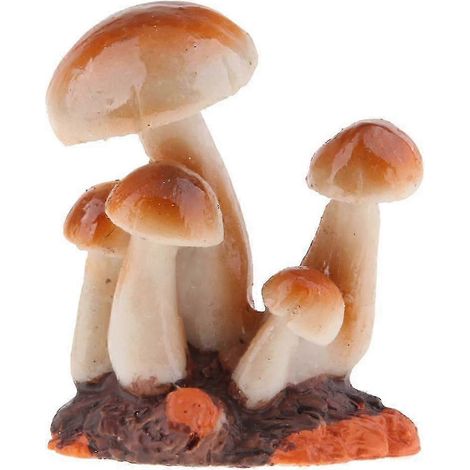 Décoration de jardin féerique : statue de champignon et figurines miniatures de fées en résine. Artisanat en résine.-Brown B
