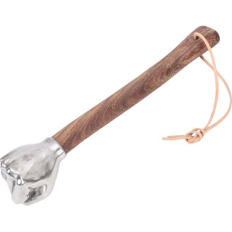 Marteau à Main Avec Manche en bois, en Acier Inoxydable en Forme de Poing, Utilisation en Extérieur pour les Campagnes à Domicile, Piquets de Tente de Camping (Tête de Poing) (1/5)