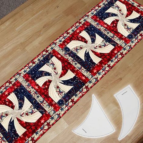 Acryl-Lineale für Patchwork und Quilten – Schaufelradmuster zum Nähen, Sticken und für DIY-Bastelarbeiten (1/5)