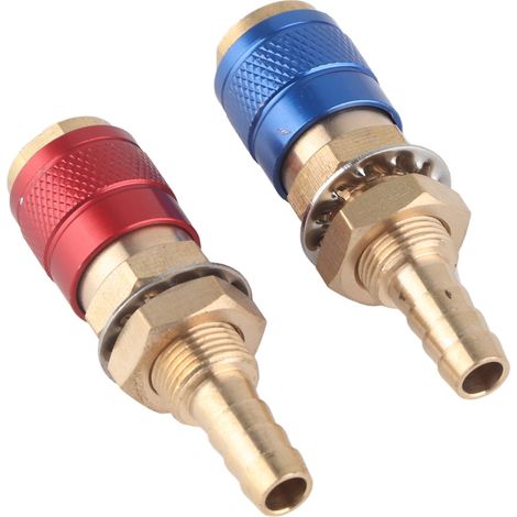 Adaptateur de gaz refroidi à l'eau, connecteur rapide portable en laiton avec fiche pour torche de soudage PTA DB MIG TIG M8 (8 mm) (1/5)